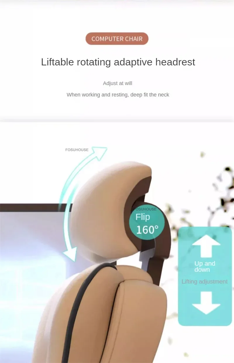 Home Live Game Chair Ergonomic Computer Chair Simple Lifting Rotating Office Chairs European Office Furniture Backrest Armchair