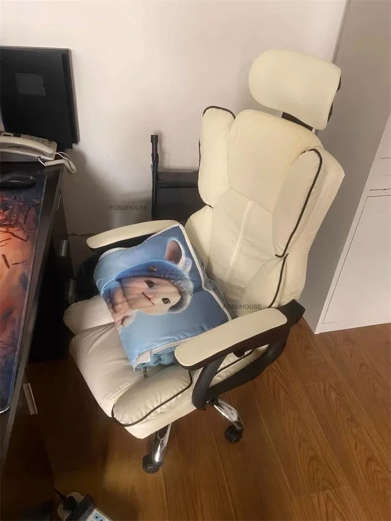 Home Live Game Chair Ergonomic Computer Chair Simple Lifting Rotating Office Chairs European Office Furniture Backrest Armchair