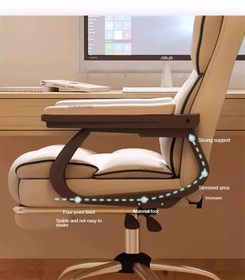 Home Live Game Chair Ergonomic Computer Chair Simple Lifting Rotating Office Chairs European Office Furniture Backrest Armchair