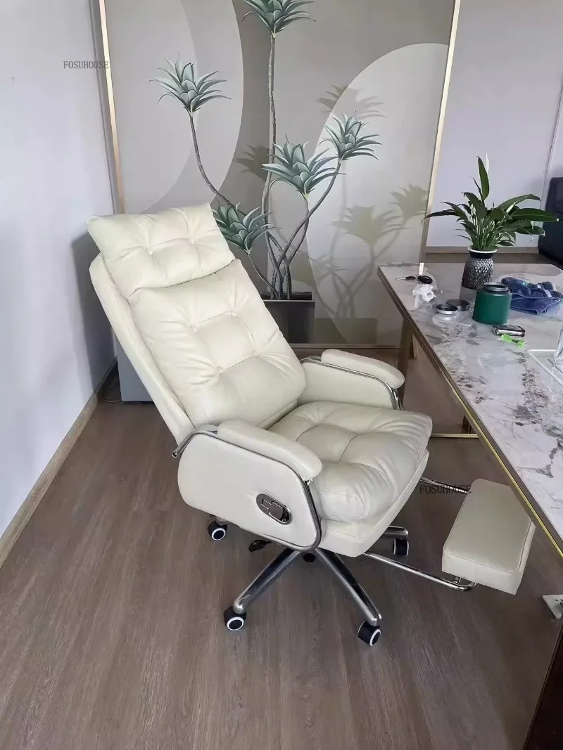 Nordic Modern Gaming Chair Executive Office Chairs Lazy Comfy Armchair Lounge Cushion Reading Office Furniture Chairs Wheels F l