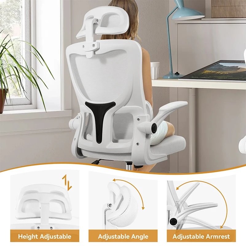 Office Chair Ergonomic High Back Chair Mesh Sliding Gaming Computer Chairs Adjustable Rotating Armchair Commercial Home Furnitur