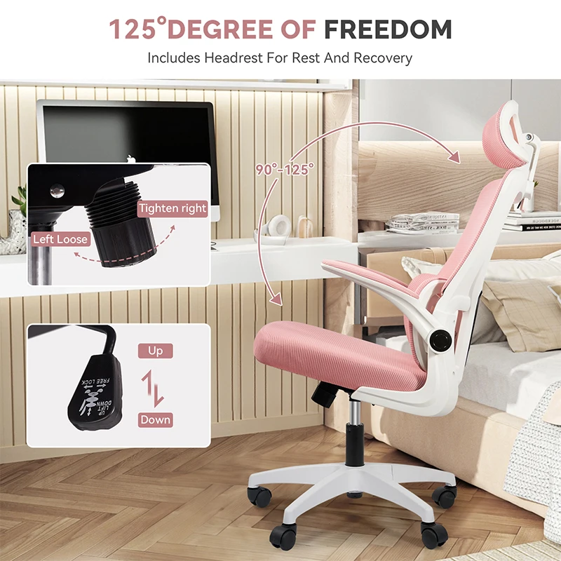 Office Chair Ergonomic High Back Chair Mesh Sliding Gaming Computer Chairs Adjustable Rotating Armchair Commercial Home Furnitur