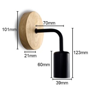 Industrial Style Wood Wall Light - Image 4
